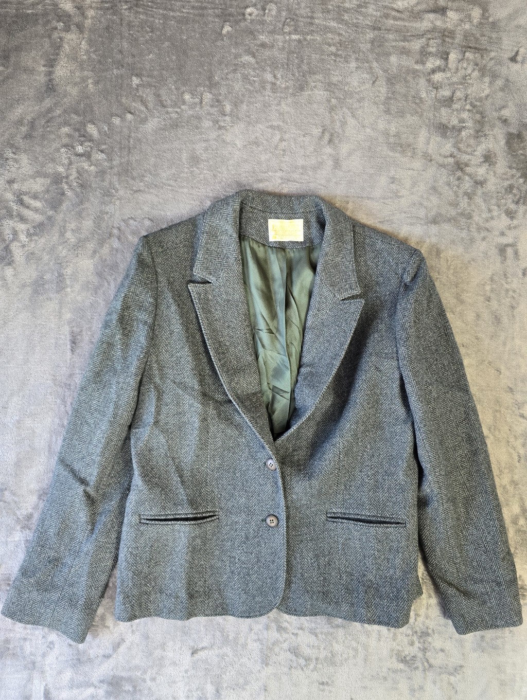 Vintage Pendleton Herringbone Wool Blazer Size Small Made In Usa